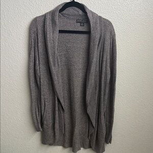 Barefoot Dreams Charcoal Open Front Cardigan